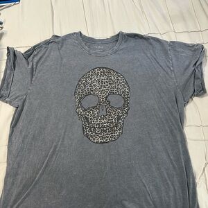 Torrid Charcoal Skull Graphic Tee